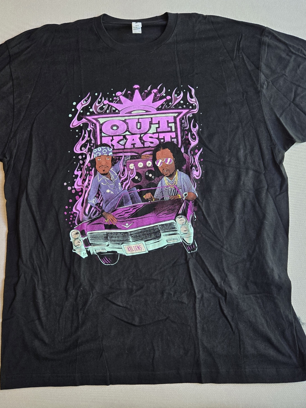 OutKast ATLiens XXL Men's Black T-Shirt Hip Hop Rap Music Concert 100% Cotton